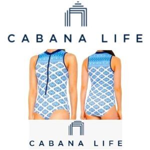 Cabana Life sz M Blue Sleeveless Rashguard Unisuit
